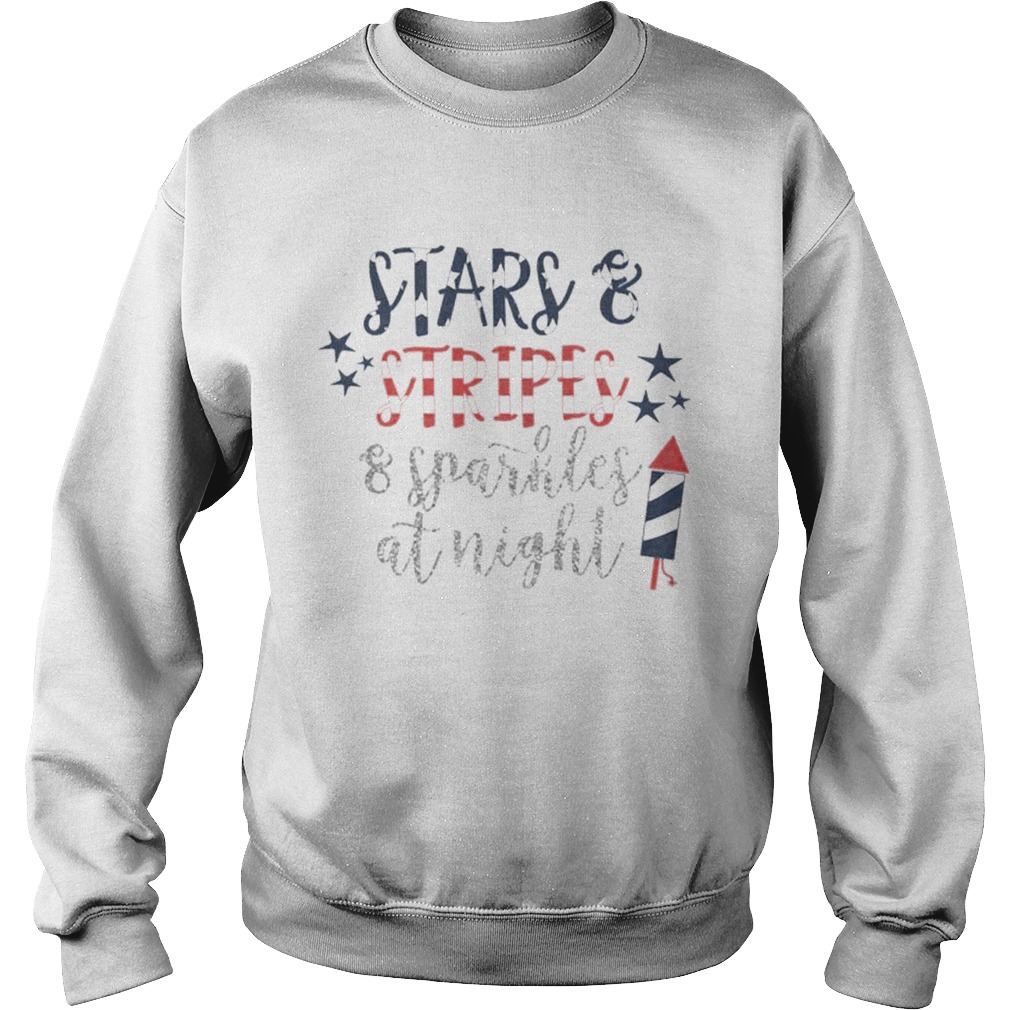 Stars and Stripes Sparkles at Night 4th of July Men Women Premium Sweatshirt