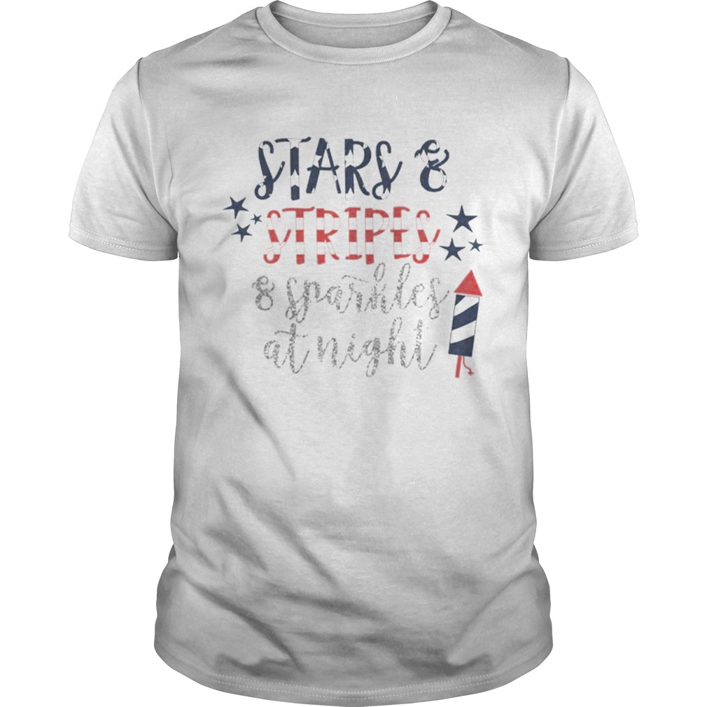 Stars and Stripes Sparkles at Night 4th of July Men Women Premium shirt