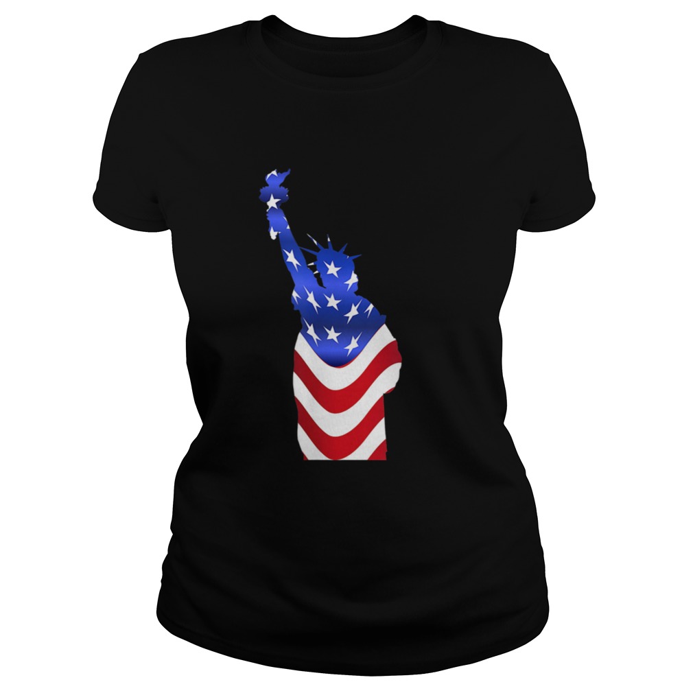 Statue of Liberty American Flag 4th of July Classic Ladies
