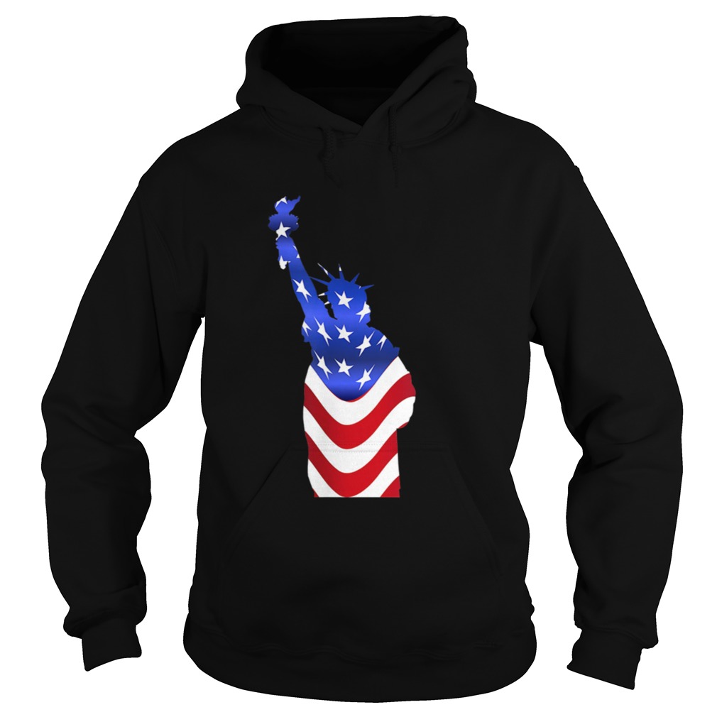 Statue of Liberty American Flag 4th of July Hoodie