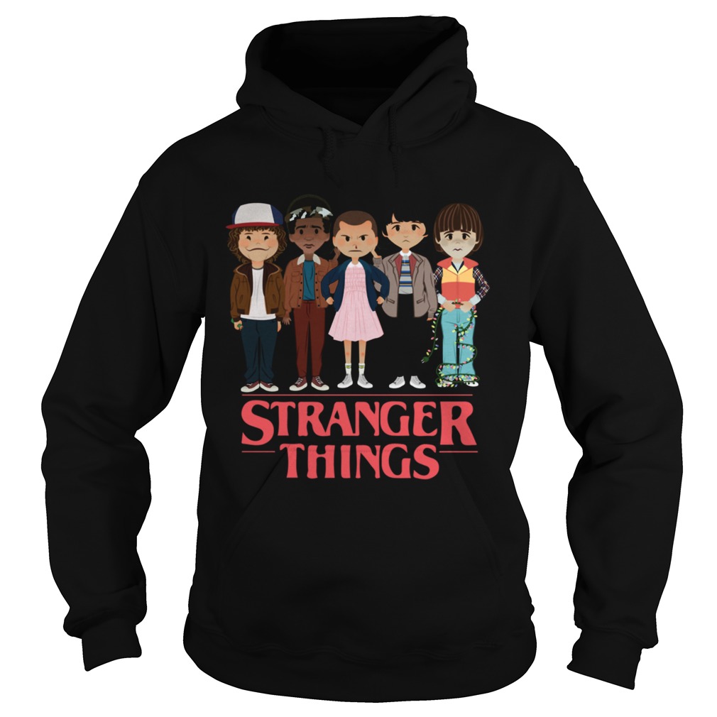 Stranger Things angry cartoon characters face Hoodie