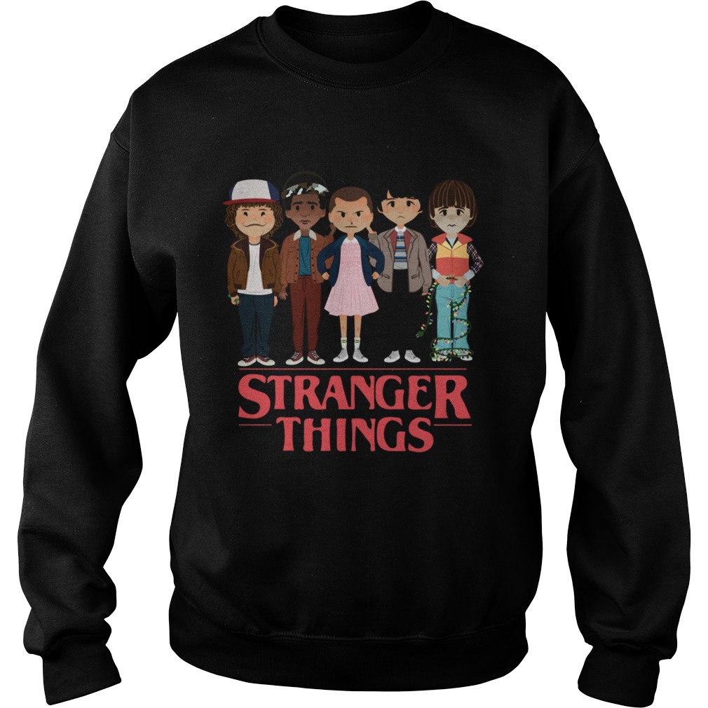 Stranger Things angry cartoon characters face Sweatshirt