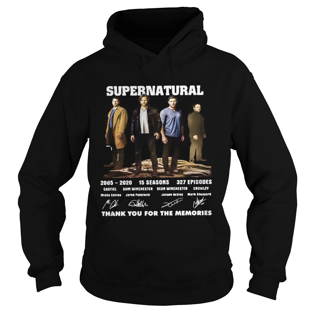 Supernatural 20052020 thank you for the memories signatures Hoodie
