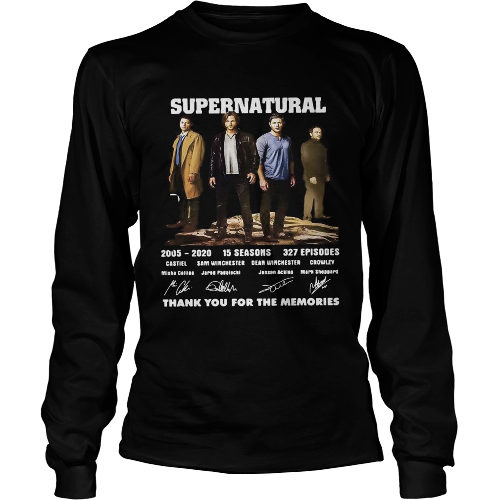 Supernatural 20052020 thank you for the memories signatures LongSleeve