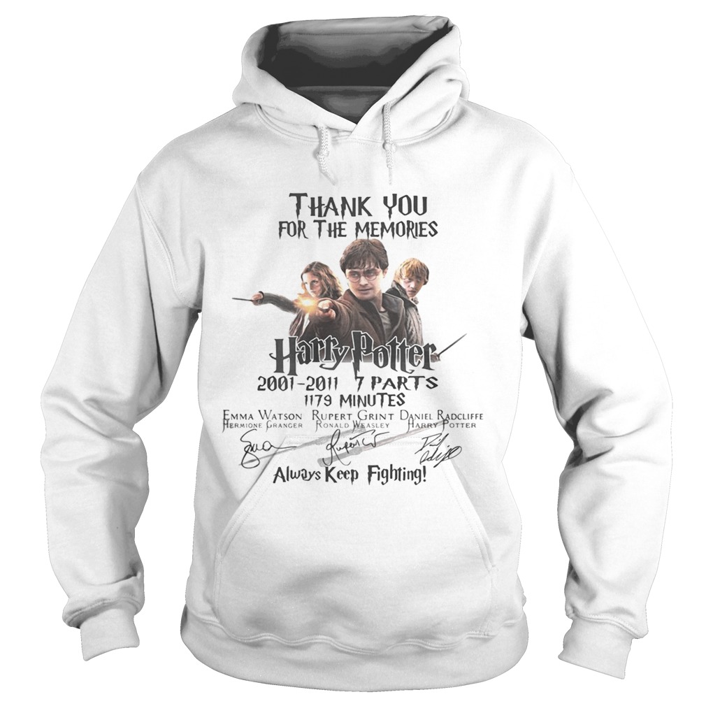 Thank you for the memories Harry Potter always keep fighting Hoodie