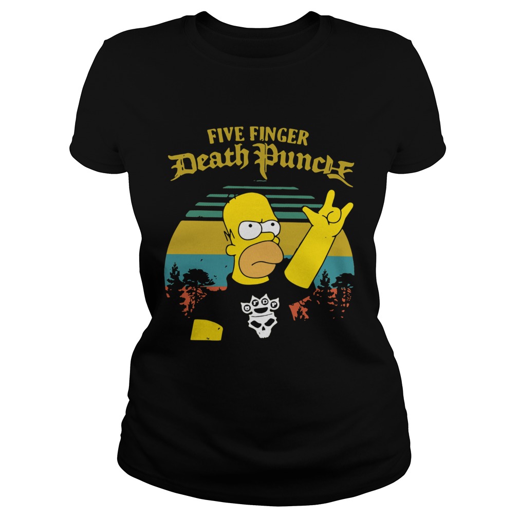 The Simpsons Five Finger Death Punch vintage Classic Ladies