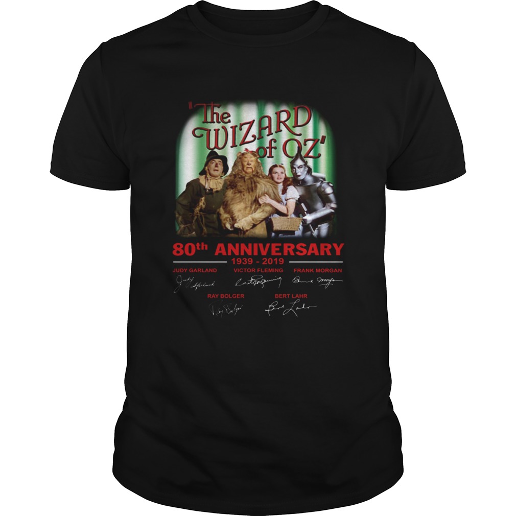The wizard of oz 80th anniversary 19392019 signatures shirt