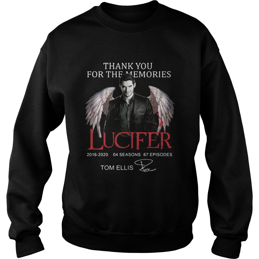 Tom Ellis Thank you for the memories Lucifer signature Sweatshirt