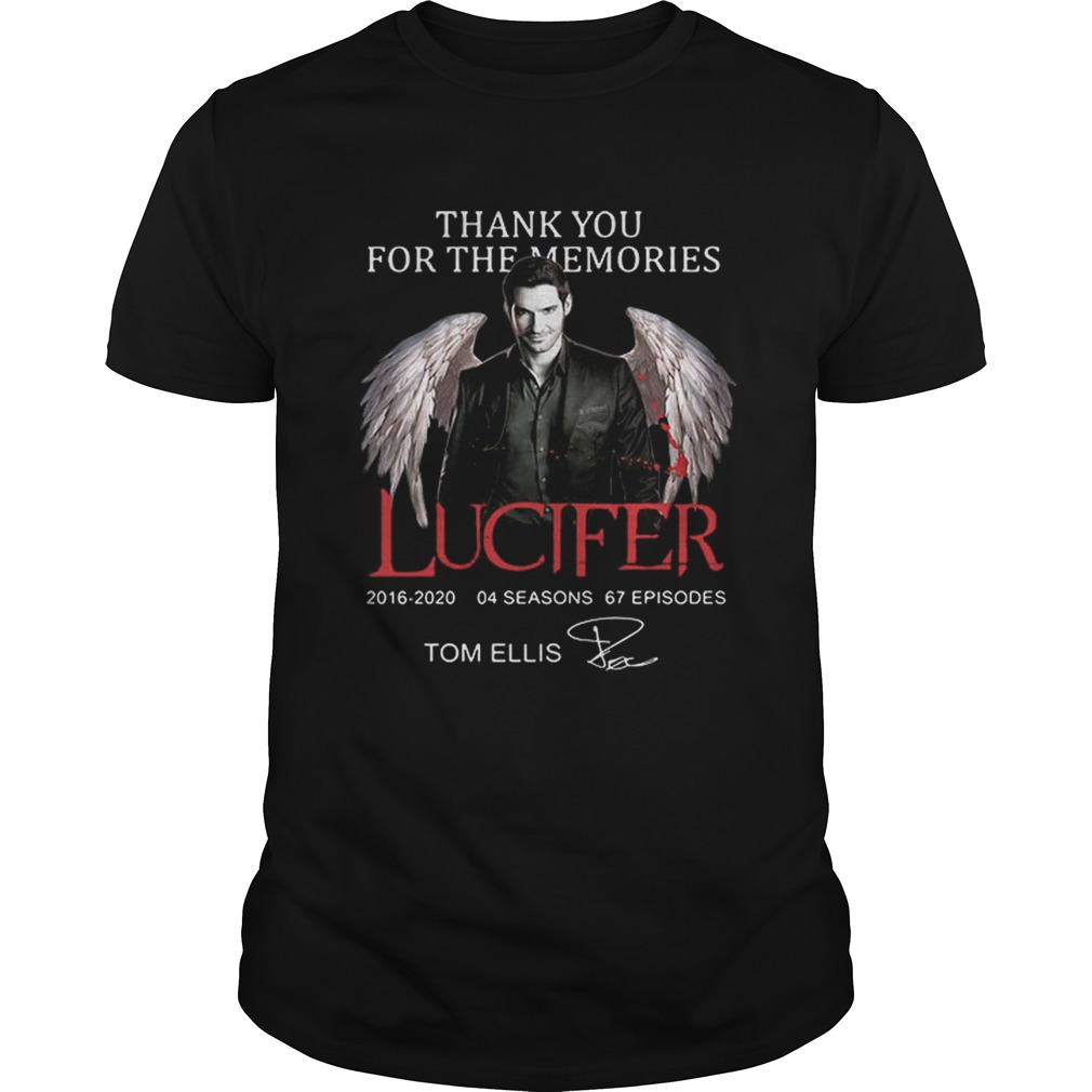 Tom Ellis Thank you for the memories Lucifer signature shirt
