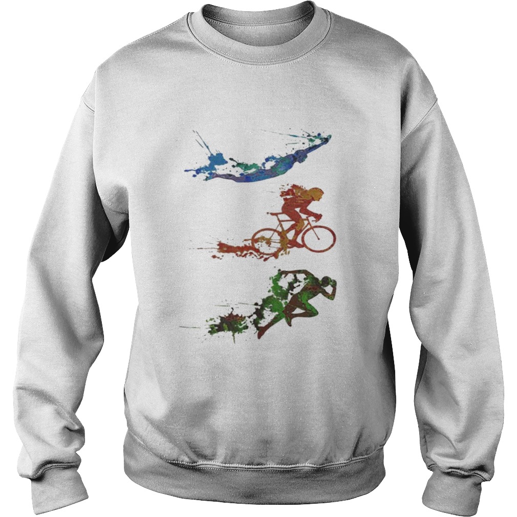 Triathlon watercolor Sweatshirt