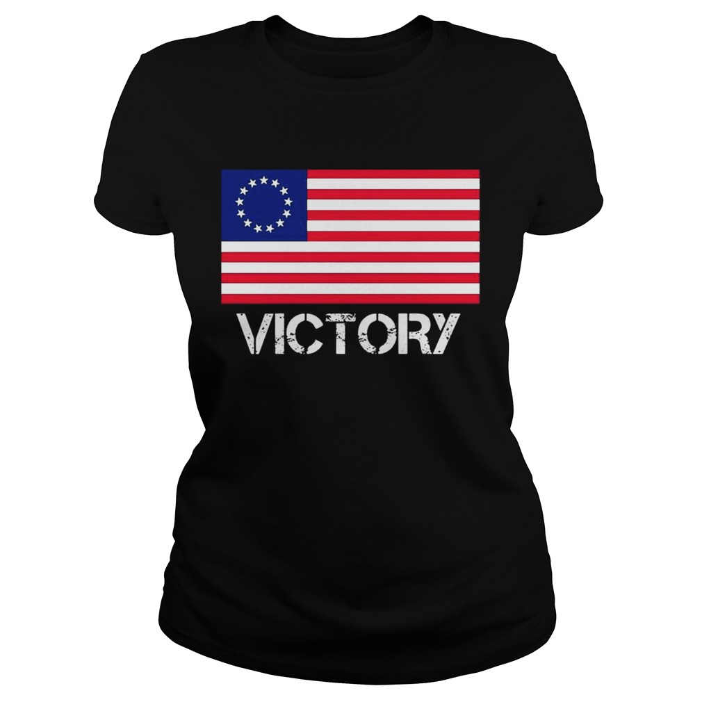 USA Betsy Ross Flag Victory TShirt Classic Ladies