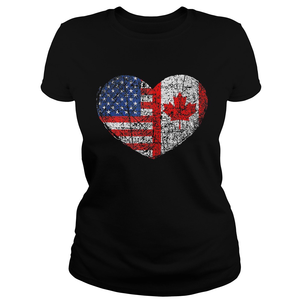 USA Canada HeartDual Citizenship Classic Ladies