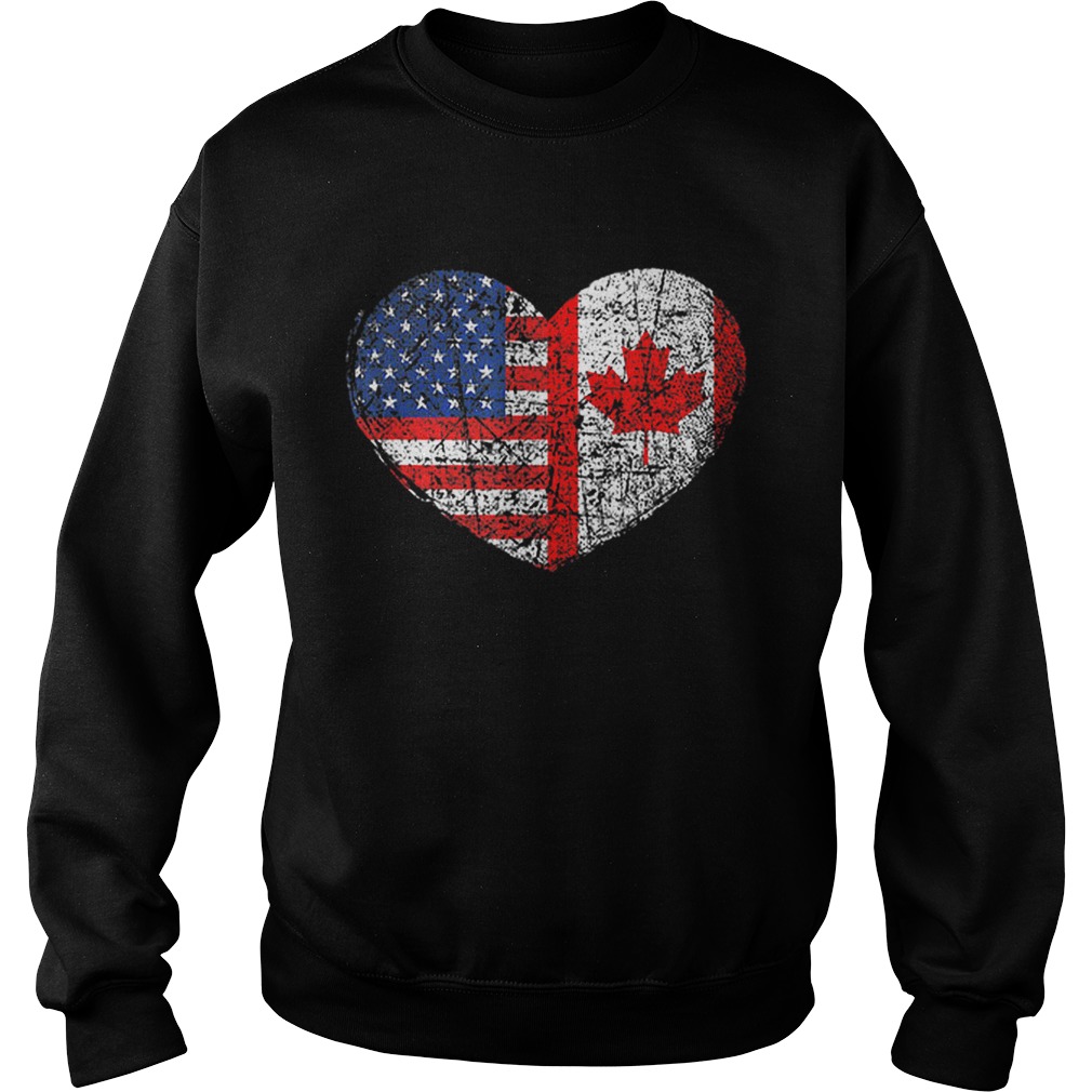 USA Canada HeartDual Citizenship Sweatshirt