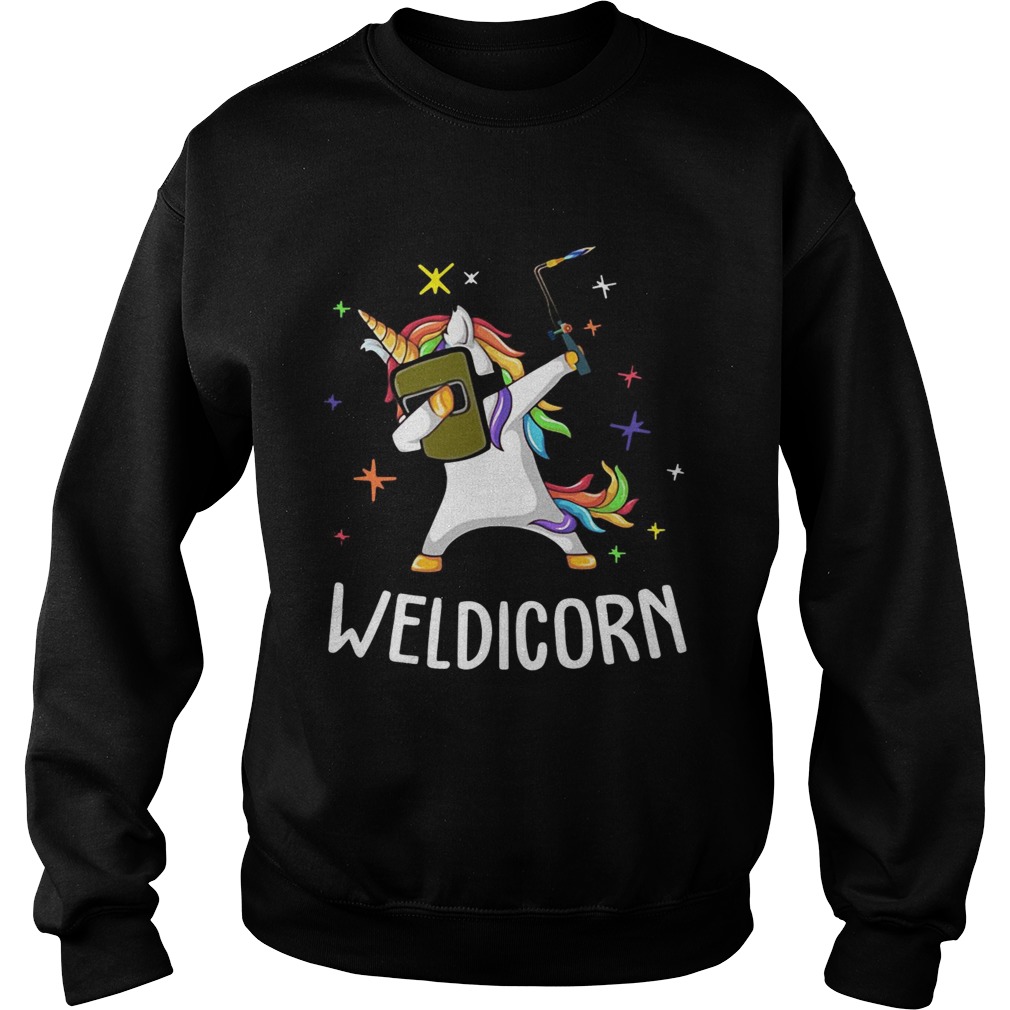 Unicorn Dabbing Weldicorn soldering Sweatshirt
