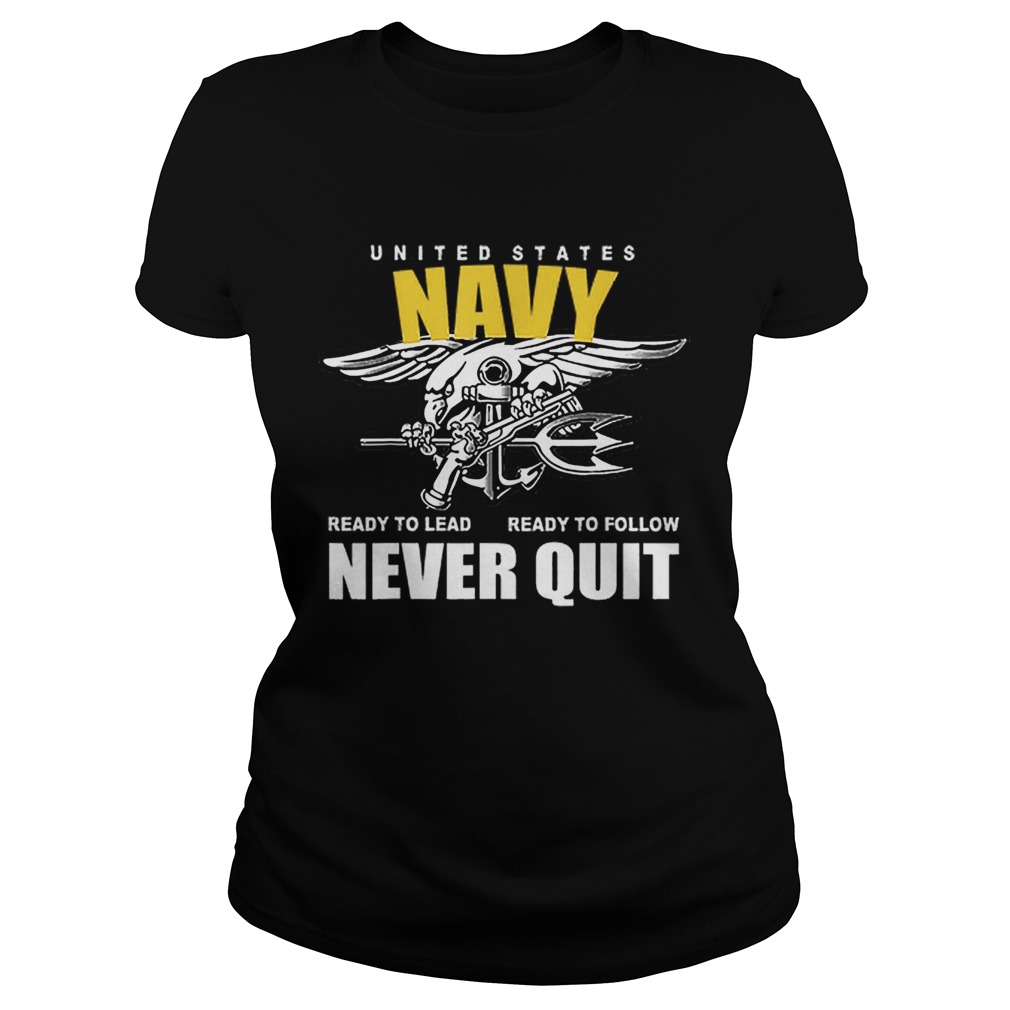Us Navy Never Quit Proud Seals Team Classic Ladies
