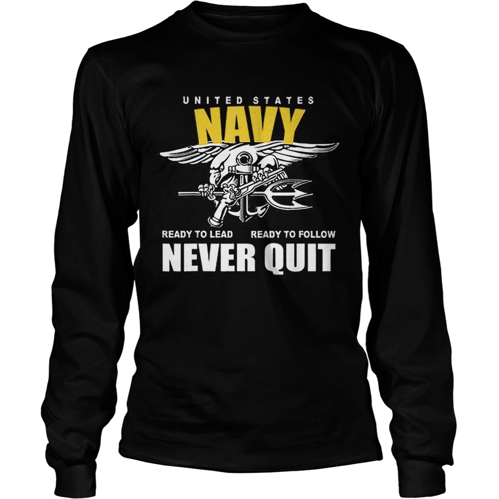 Us Navy Never Quit Proud Seals Team LongSleeve