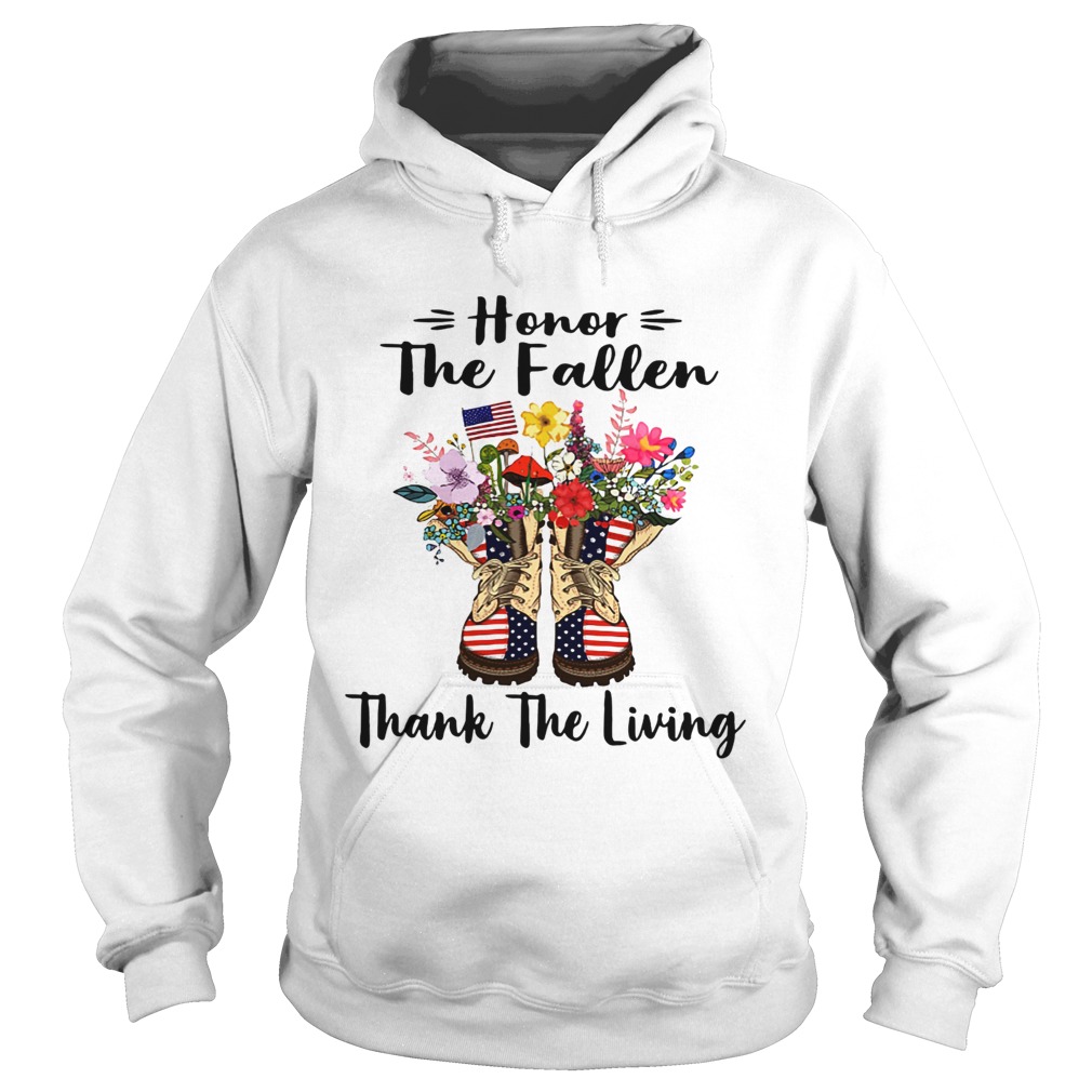 Veteran boots flower honor the fallen thank the living 4th of July independence day Hoodie