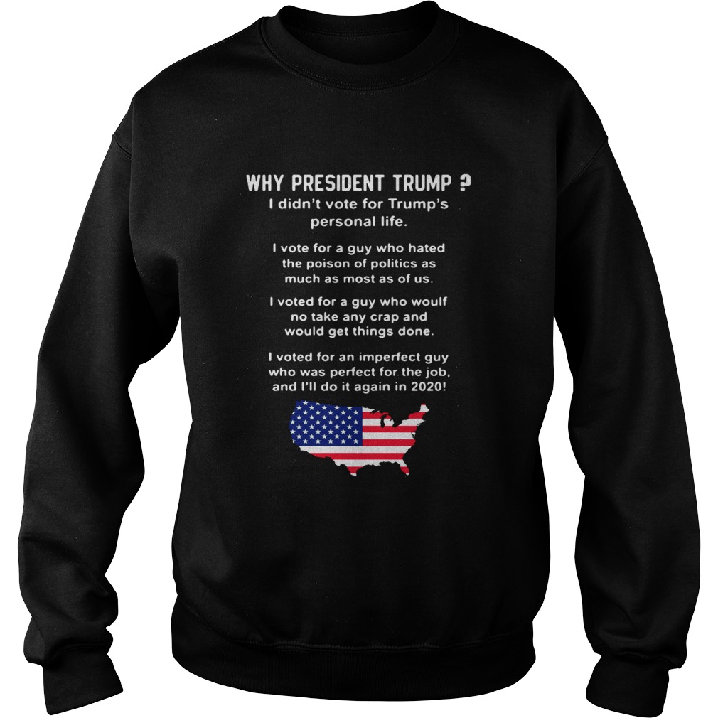 Why president Trump I didnt vote for Trumps personal life Sweatshirt