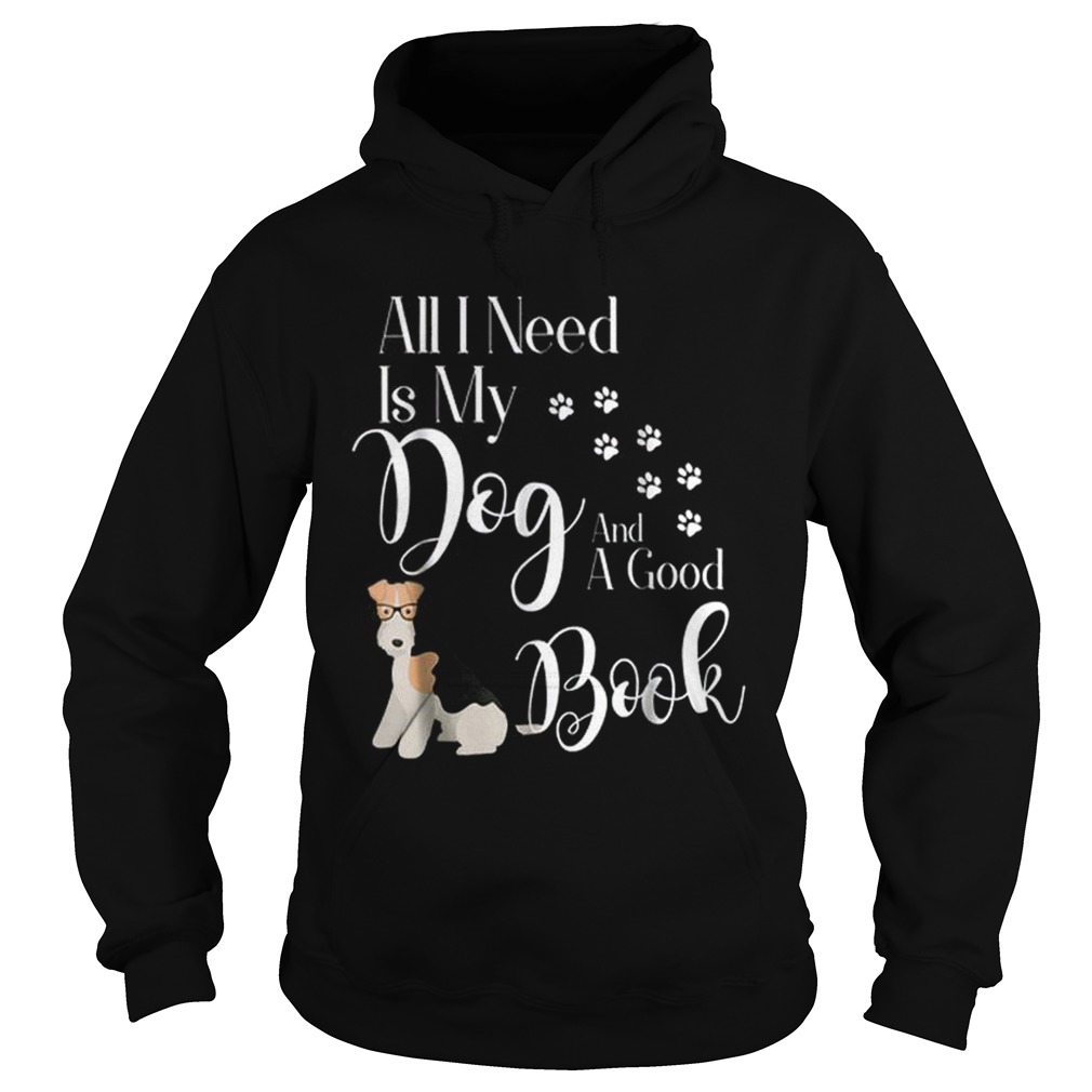 Wire Haired Fox Terrier Book Reading Dog Gift Hoodie