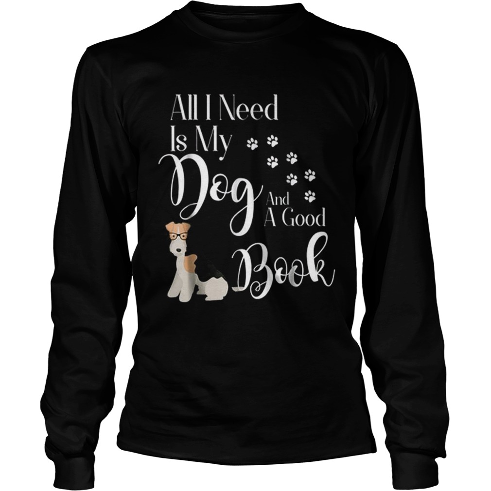 Wire Haired Fox Terrier Book Reading Dog Gift LongSleeve