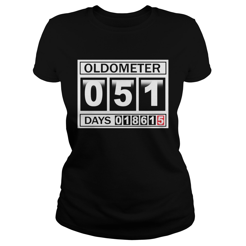1566185477Oldometer For 51 Years Birthday T-Shirt Classic Ladies