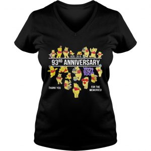 19262019 93rd anniversary Winnie the Pooh thank you for the memories Ladies Vneck