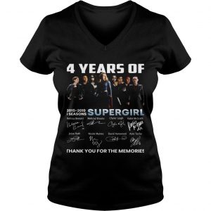 4 years of Supergirl 2019 thank you Ladies Vneck