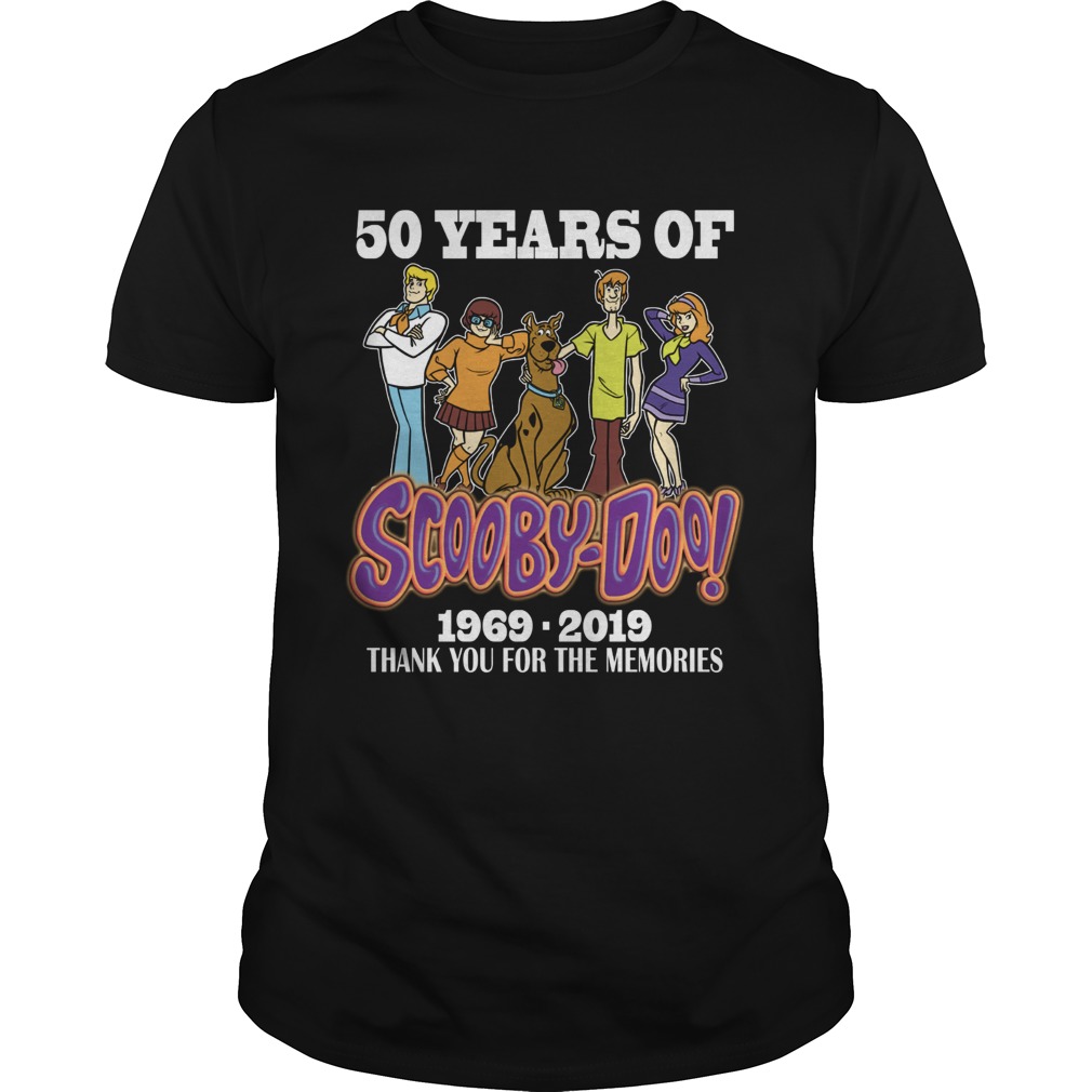 50 years of Scooby Doo 1969 2019 thank you shirt