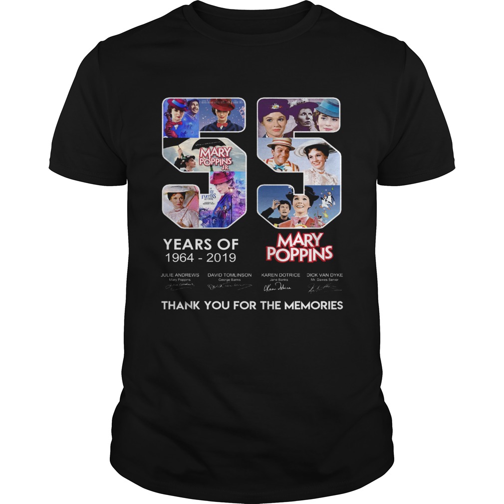 55 years of Mary Poppins 2019 thank you shirt