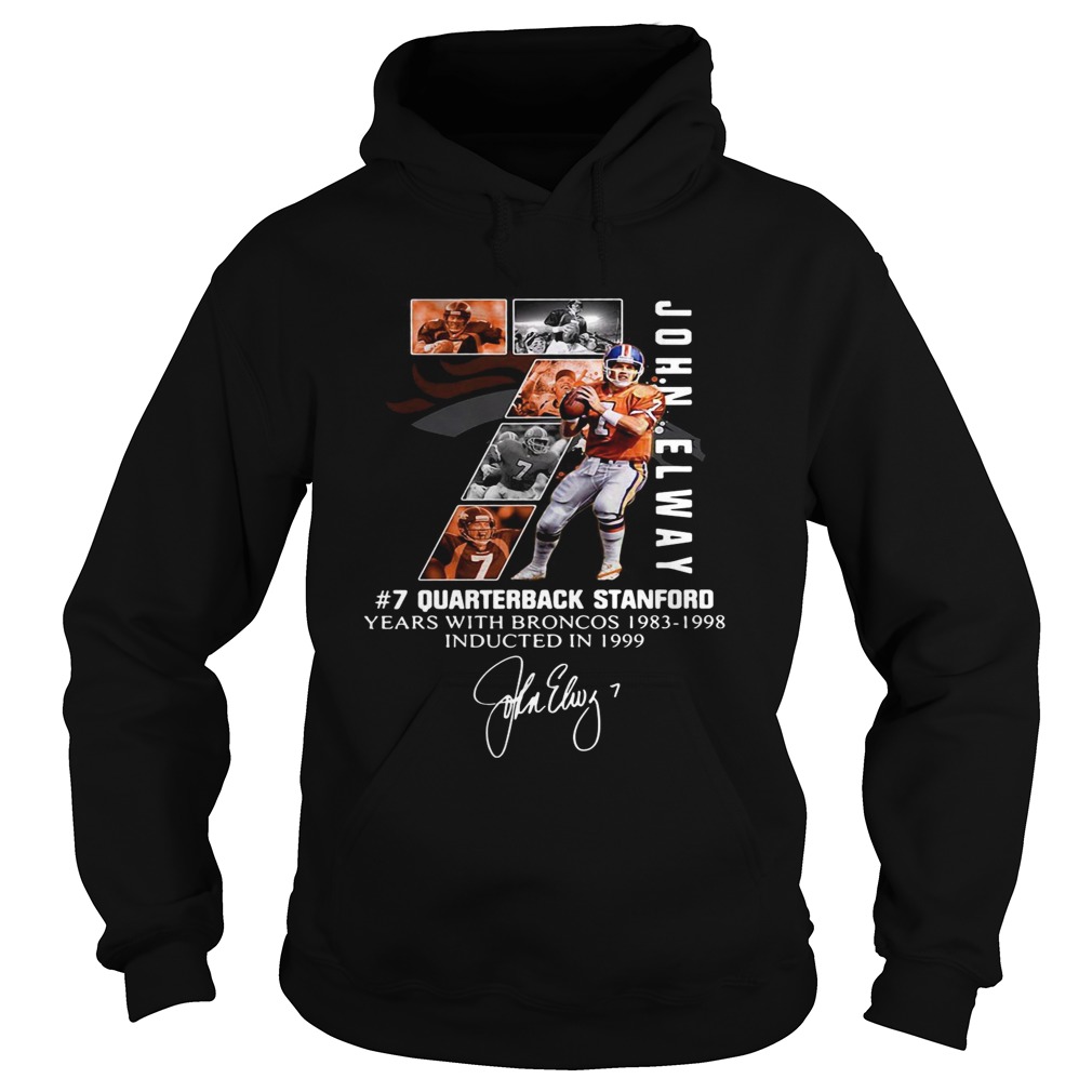 7 John Elway Quarterback Stanford years with Broncos 19831998Recovered Hoodie