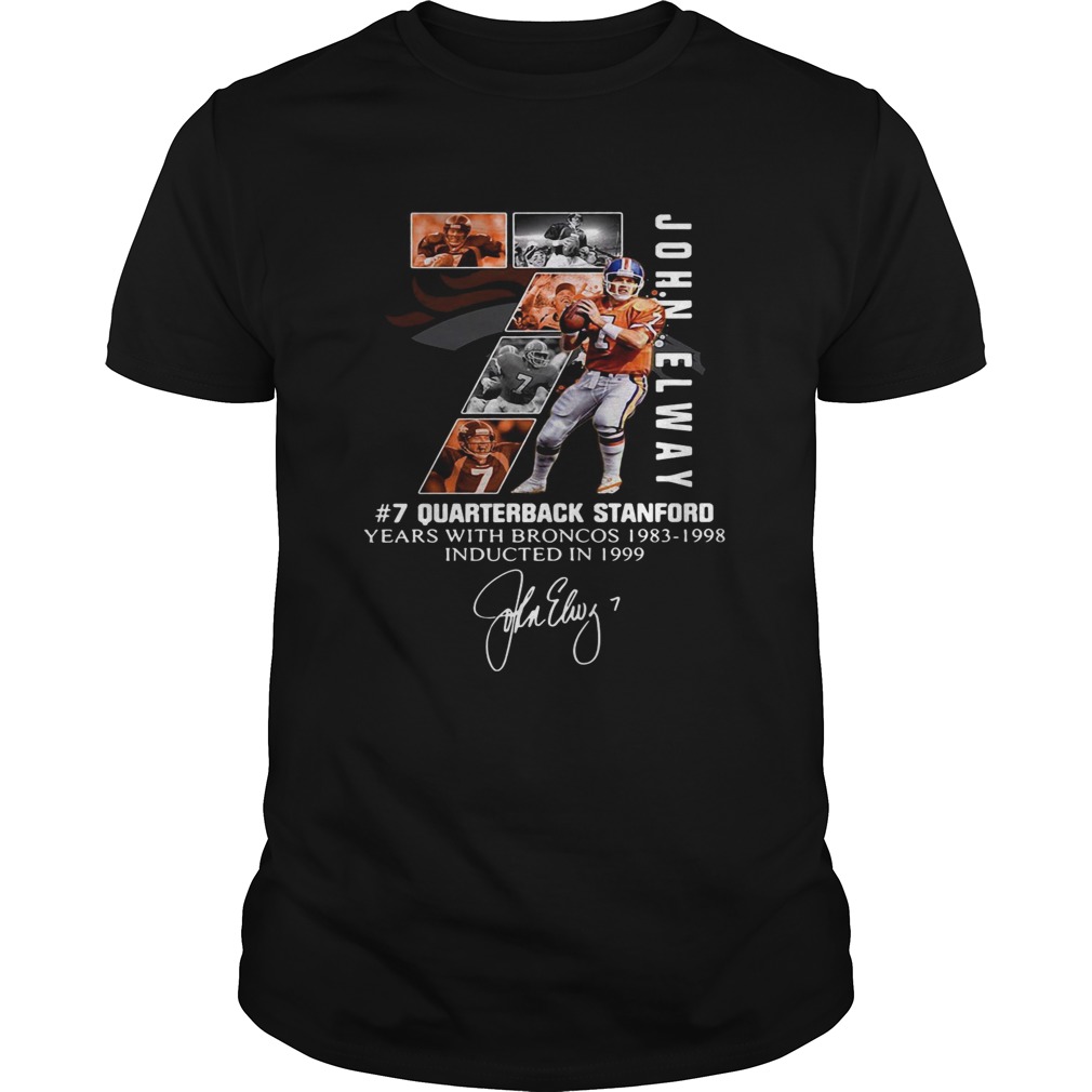7 John Elway Quarterback Stanford years with Broncos 19831998Recovered shirt