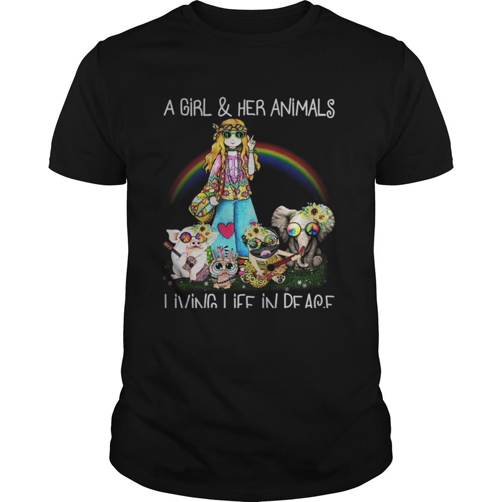 A Girl her animals living life in peace TShirt