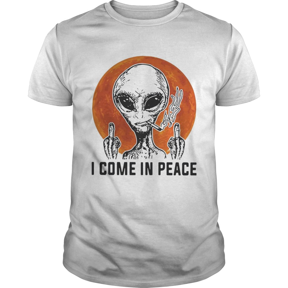 Aliens I come in peace shirt