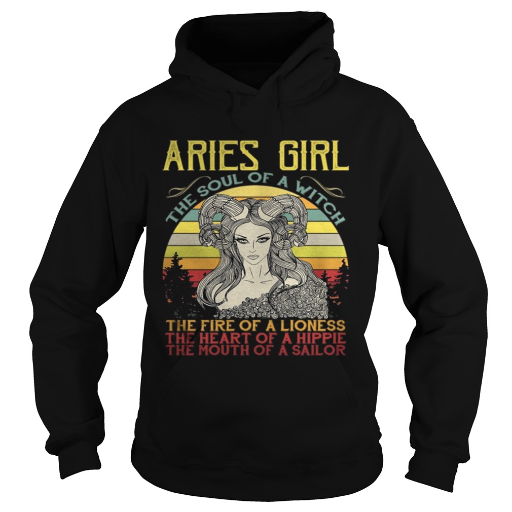 Aries Girl The Soul Of A Witch Heart Of A Hippie Shirt Hoodie