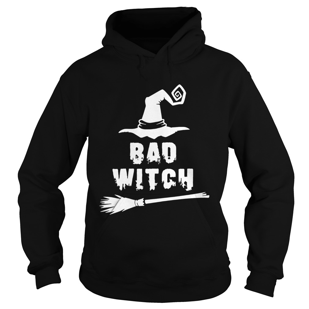 Bad Witch Magic Hat Broomstick For Halloween Costume TShirt Hoodie