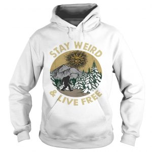 Bigfoot stay weird and live free retro Hoodie