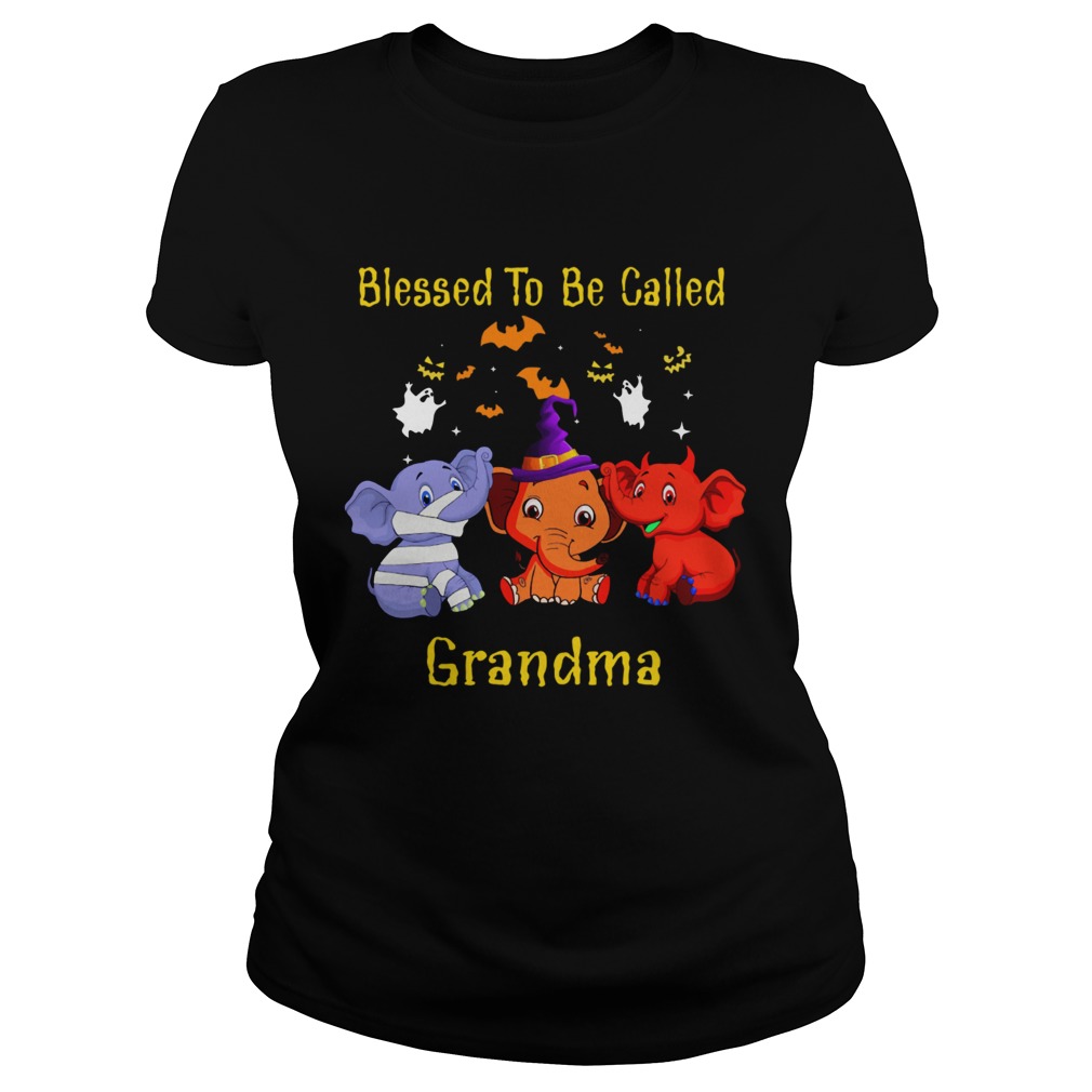 Blessed To Be Called Grandma Elephant TShirt Classic Ladies