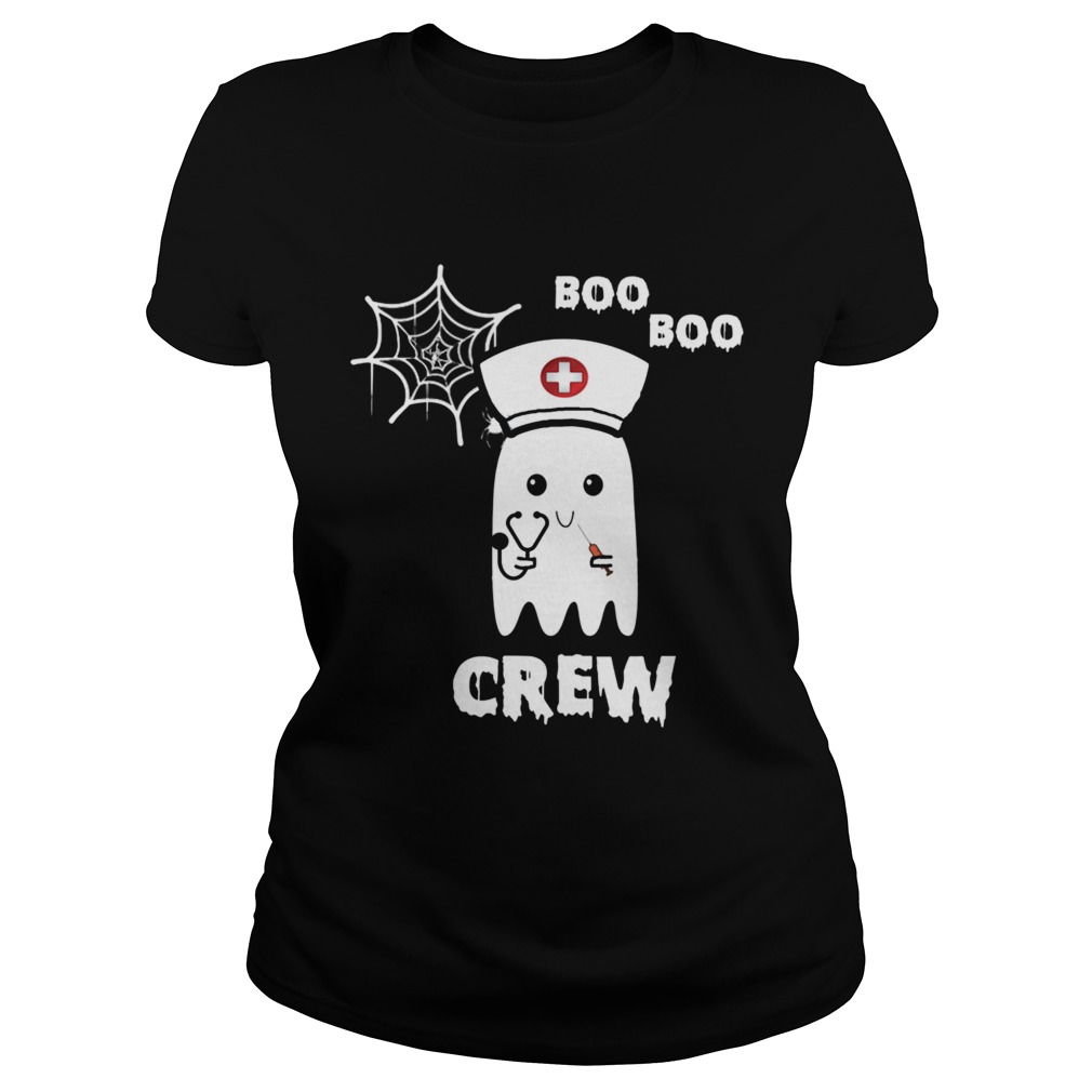 Boo Boo Crew Nurse Ghost Funny Halloween Costume Gift TShirt Classic Ladies