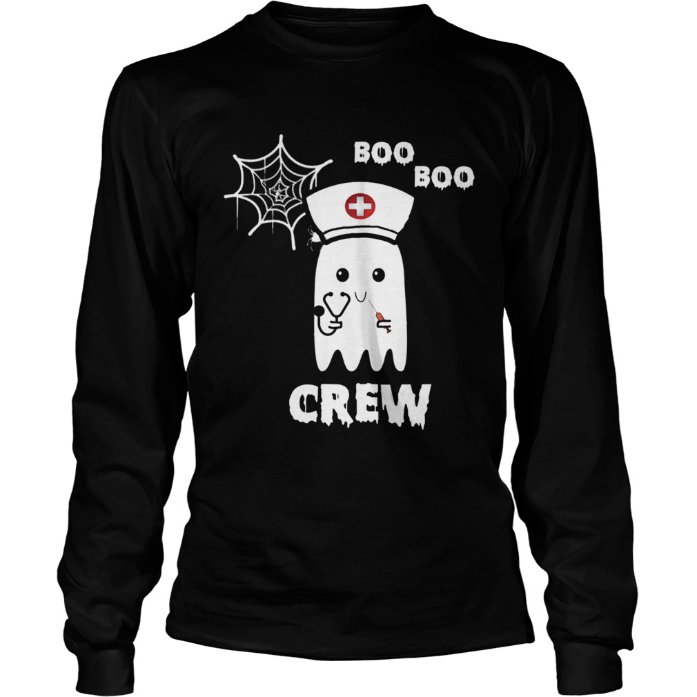 Boo Boo Crew Nurse Ghost Funny Halloween Costume Gift TShirt LongSleeve