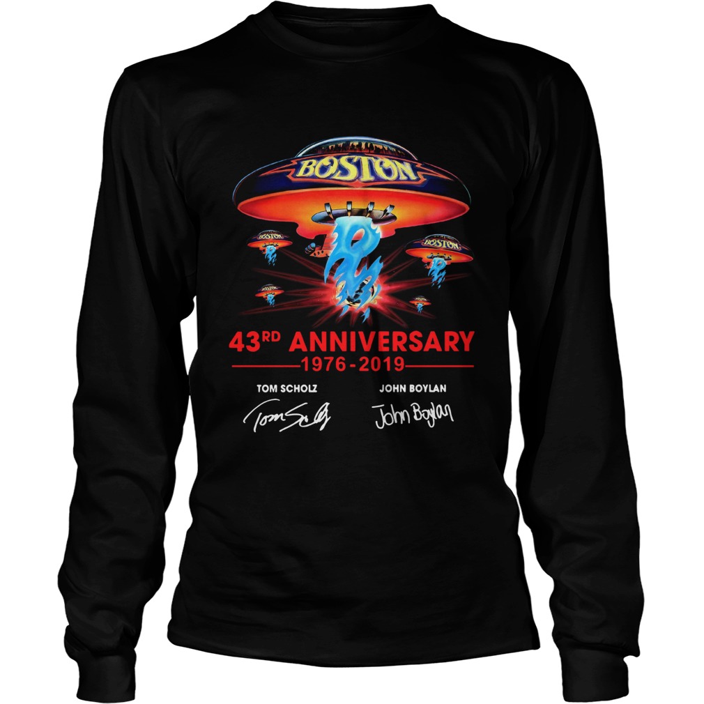 Boston 43rd Anniversary 1976 2019 Tom Scholz and John Boylan signature LongSleeve
