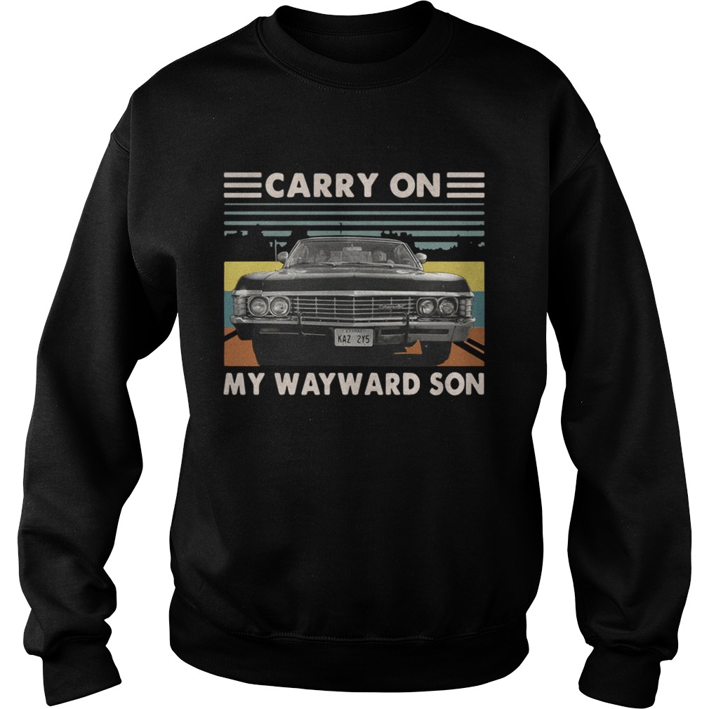 Carry on my wayward son car vintage Sweatshirt