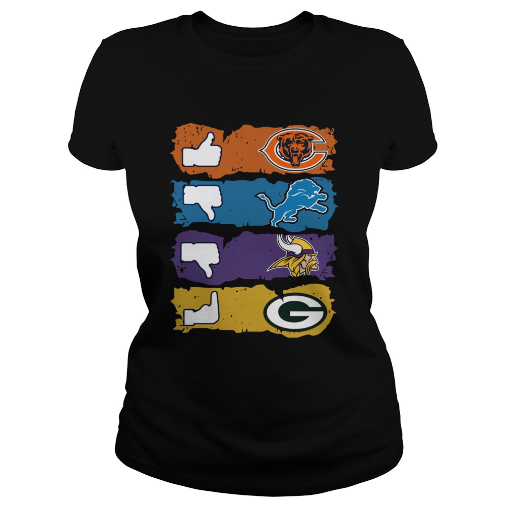 Chicago Bears Minnesota Vikings Detroit Lions and Green Bay Packers Classic Ladies