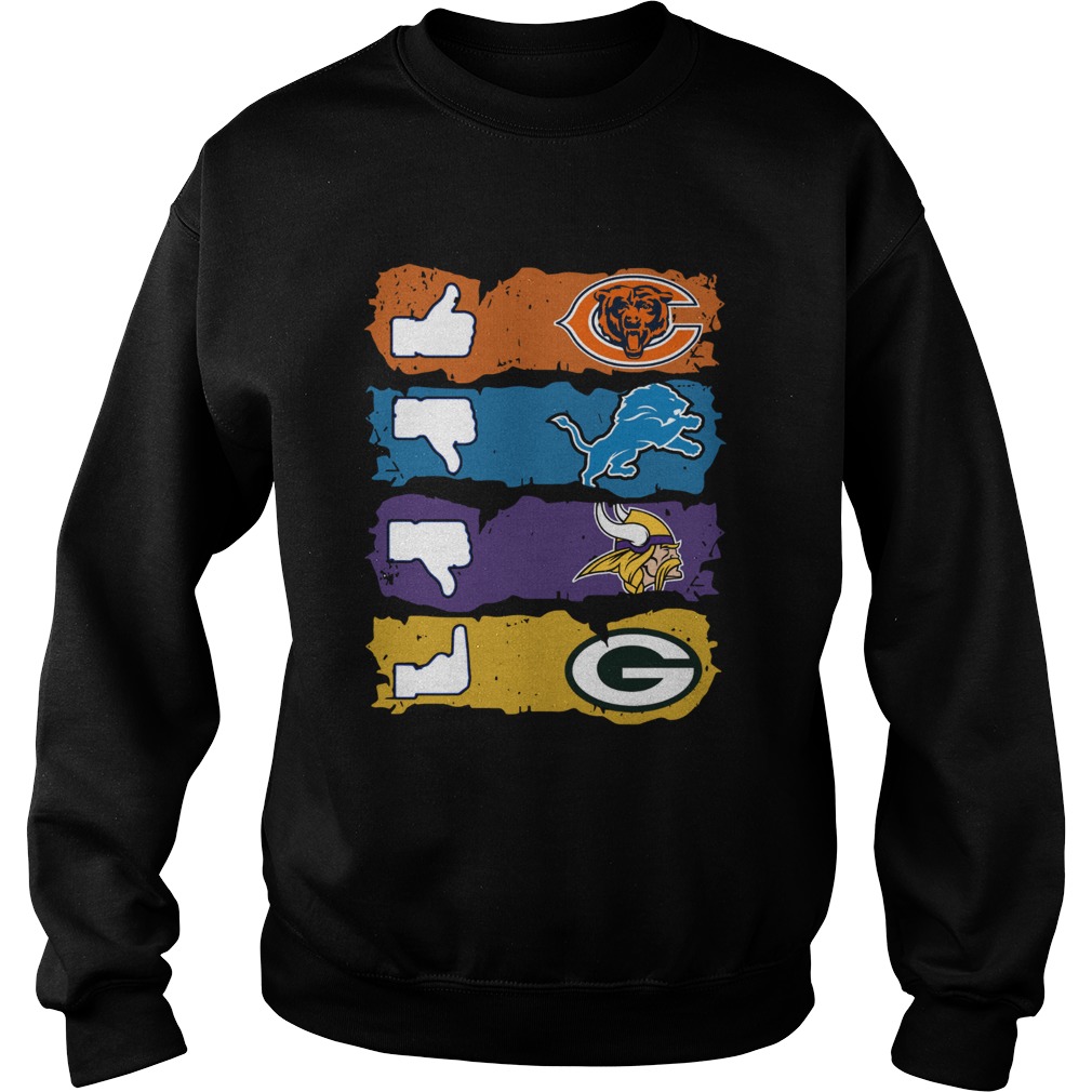 Chicago Bears Minnesota Vikings Detroit Lions and Green Bay Packers Sweatshirt