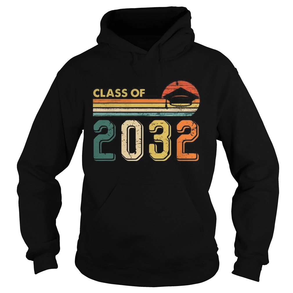 Class Of 2032 Grow With Me Graduate Vintage Retro T Hoodie