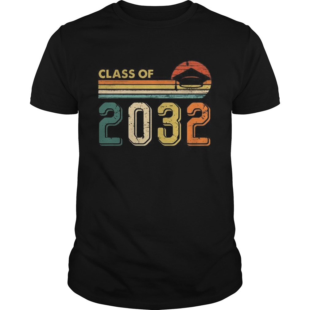 Class Of 2032 Grow With Me Graduate Vintage Retro Tshirt
