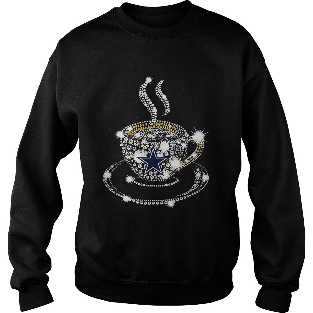 Coffee Dallas Cowboys rhinestone Sweatshirt