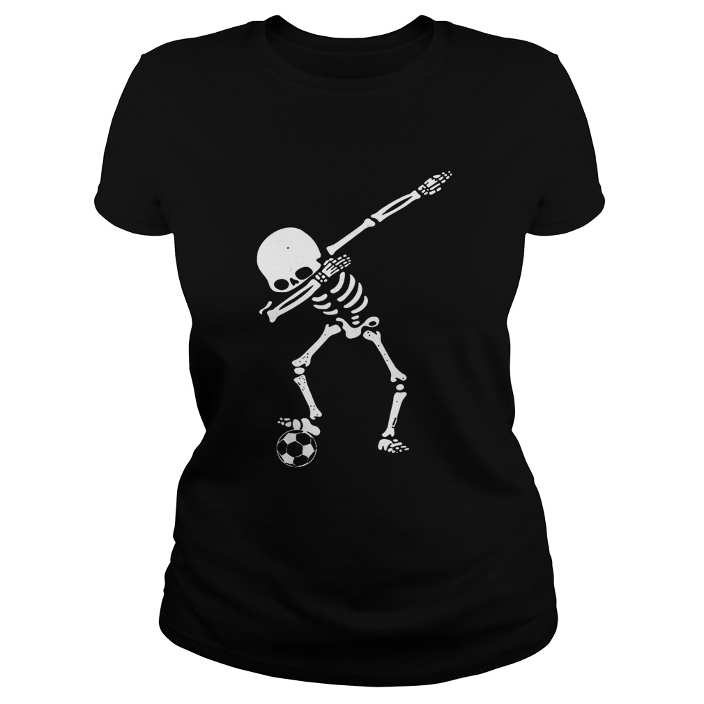 Dabbing Soccer skeleton TShirt Classic Ladies