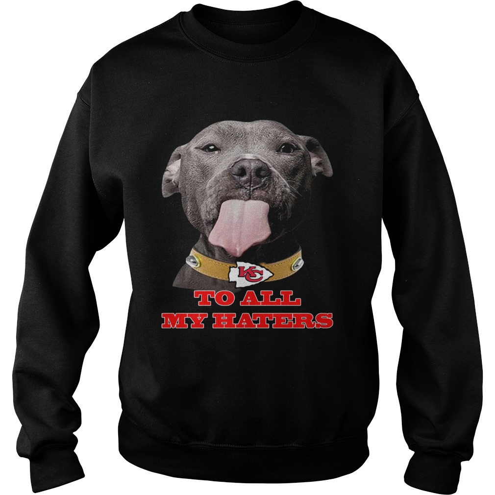 Dog licking your screen Kansas City Chiefs to all my haters Sweatshirt