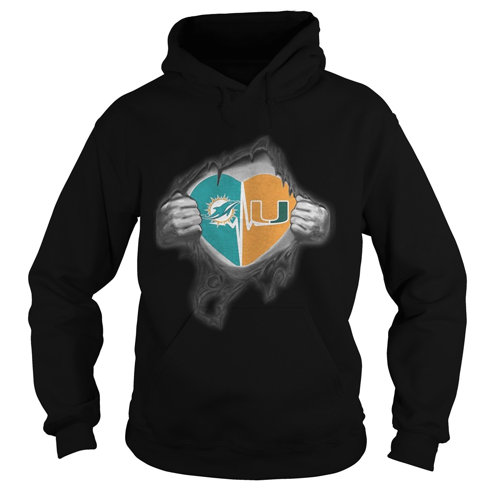 Dolphins Hurricanes Its in my heart inside me Hoodie