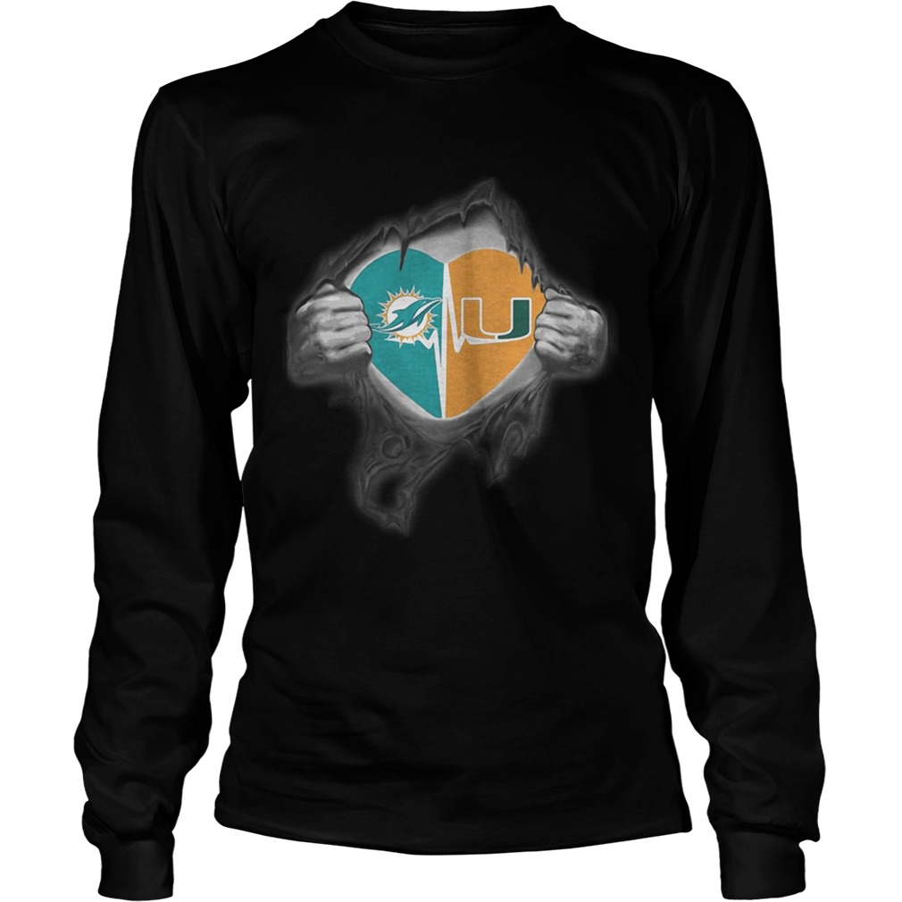 Dolphins Hurricanes Its in my heart inside me LongSleeve